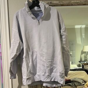 Light blue Sloppy Joe Half-Zip Hoodie